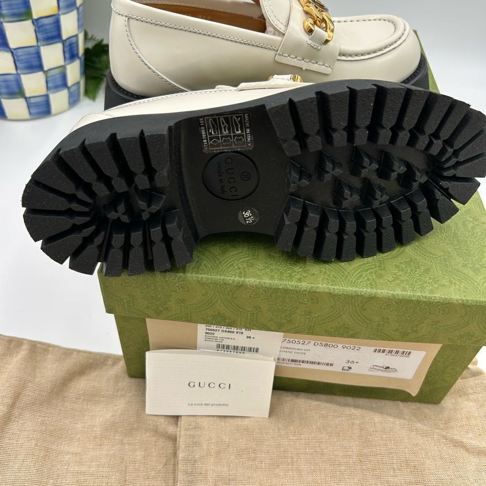 Women’s Gucci, patent leather interlocking GG loafers size 36.5 made in Italy - Picture 11 of 11